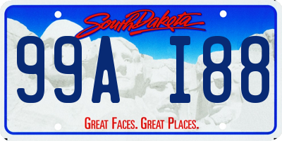 SD license plate 99AI88