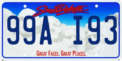 SD license plate 99AI93