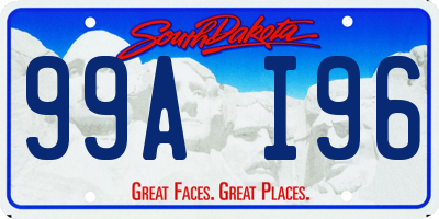 SD license plate 99AI96