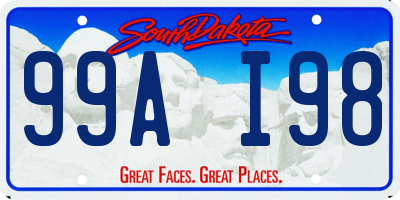 SD license plate 99AI98