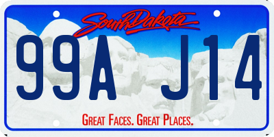 SD license plate 99AJ14