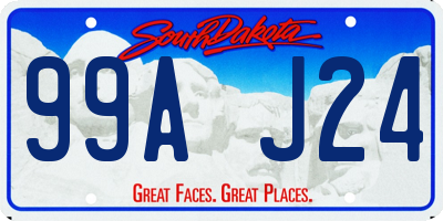 SD license plate 99AJ24