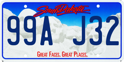 SD license plate 99AJ32