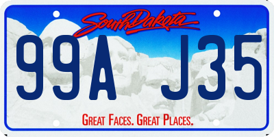 SD license plate 99AJ35