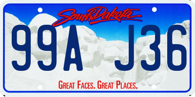 SD license plate 99AJ36