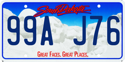 SD license plate 99AJ76