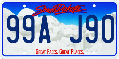 SD license plate 99AJ90