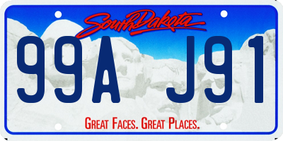 SD license plate 99AJ91