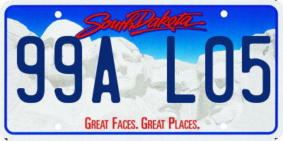 SD license plate 99AL05