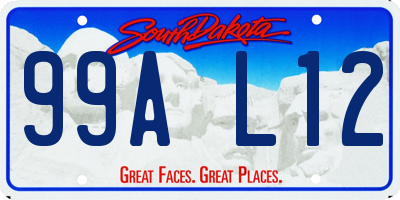 SD license plate 99AL12