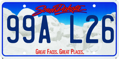SD license plate 99AL26