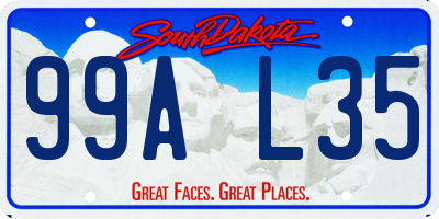 SD license plate 99AL35