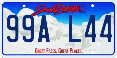 SD license plate 99AL44
