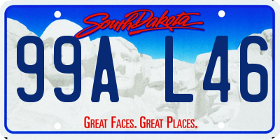 SD license plate 99AL46