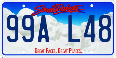 SD license plate 99AL48