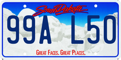 SD license plate 99AL50