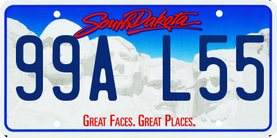 SD license plate 99AL55