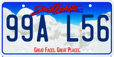 SD license plate 99AL56