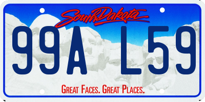 SD license plate 99AL59