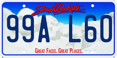 SD license plate 99AL60