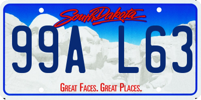 SD license plate 99AL63