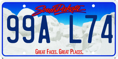 SD license plate 99AL74