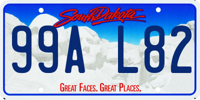 SD license plate 99AL82
