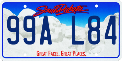 SD license plate 99AL84
