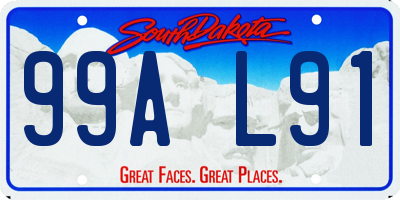 SD license plate 99AL91