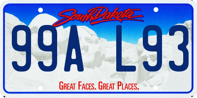 SD license plate 99AL93