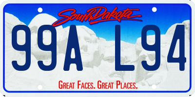 SD license plate 99AL94