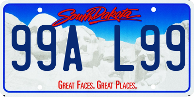 SD license plate 99AL99