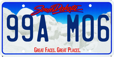 SD license plate 99AM06