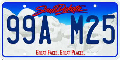 SD license plate 99AM25