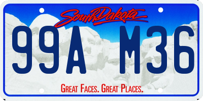 SD license plate 99AM36