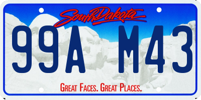 SD license plate 99AM43