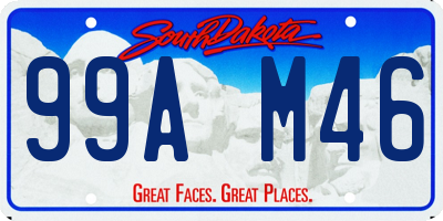 SD license plate 99AM46