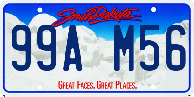 SD license plate 99AM56