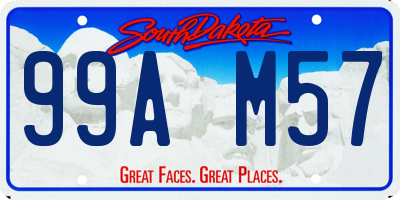 SD license plate 99AM57