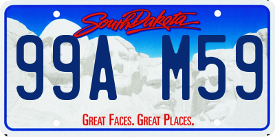 SD license plate 99AM59