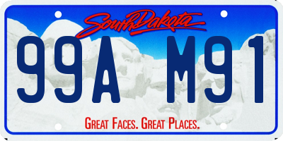 SD license plate 99AM91