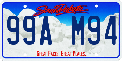 SD license plate 99AM94