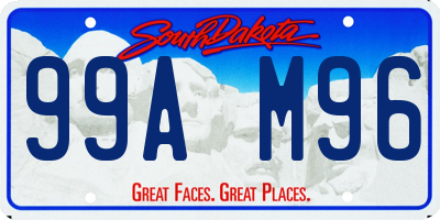 SD license plate 99AM96