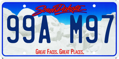 SD license plate 99AM97