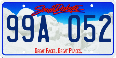 SD license plate 99AO52