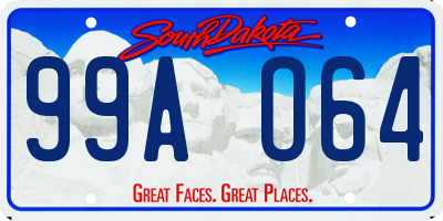 SD license plate 99AO64