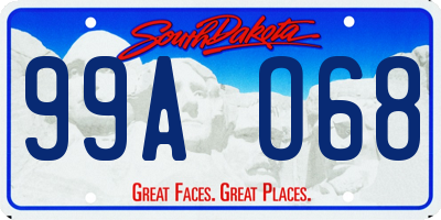 SD license plate 99AO68