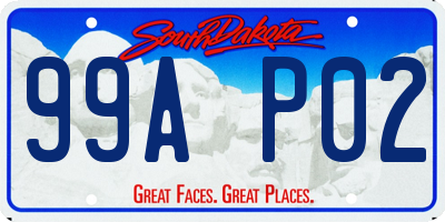 SD license plate 99AP02