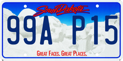 SD license plate 99AP15