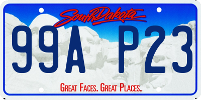 SD license plate 99AP23